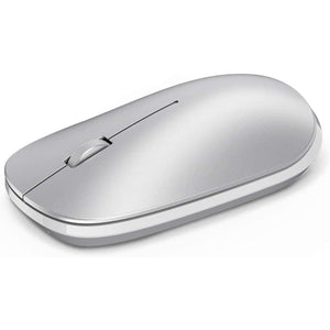 OMOTON Bluetooth Mouse for iPad and iPhone (iPadOS 13 / iOS 13 and Above), Ultra-Thin Wireless Mouse Compatible with Bluetooth Enabled Computer, Laptop, PC, Notebook, and Mac Series (Silver)