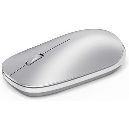 OMOTON Bluetooth Mouse for iPad and iPhone (iPadOS 13 / iOS 13 and Above), Ultra-Thin Wireless Mouse Compatible with Bluetooth Enabled Computer, Laptop, PC, Notebook, and Mac Series (Silver)