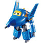 Super Wings 5" Transforming Jerome Airplane Toys, Safe and Durable Vehicle Action Figure, Plane to Robot, Transformable Toys for 3+ Years Old Boys and Girls, Preschool Kids Birthday Gift, Blue