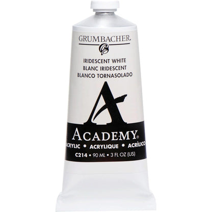 Grumbacher Academy Acrylic Paint, Gloss, 90ml/3 oz Metal Tube, Thalo Silver