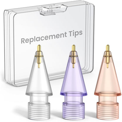 Delidigi 5 Pack Replacement Tips Compatible with Apple Pencil Pro/2nd Generation/1st Gen/USB C, Wear-Resistant iPencil Nibs Accessories Fine Point Precise Control Pen Like Tips