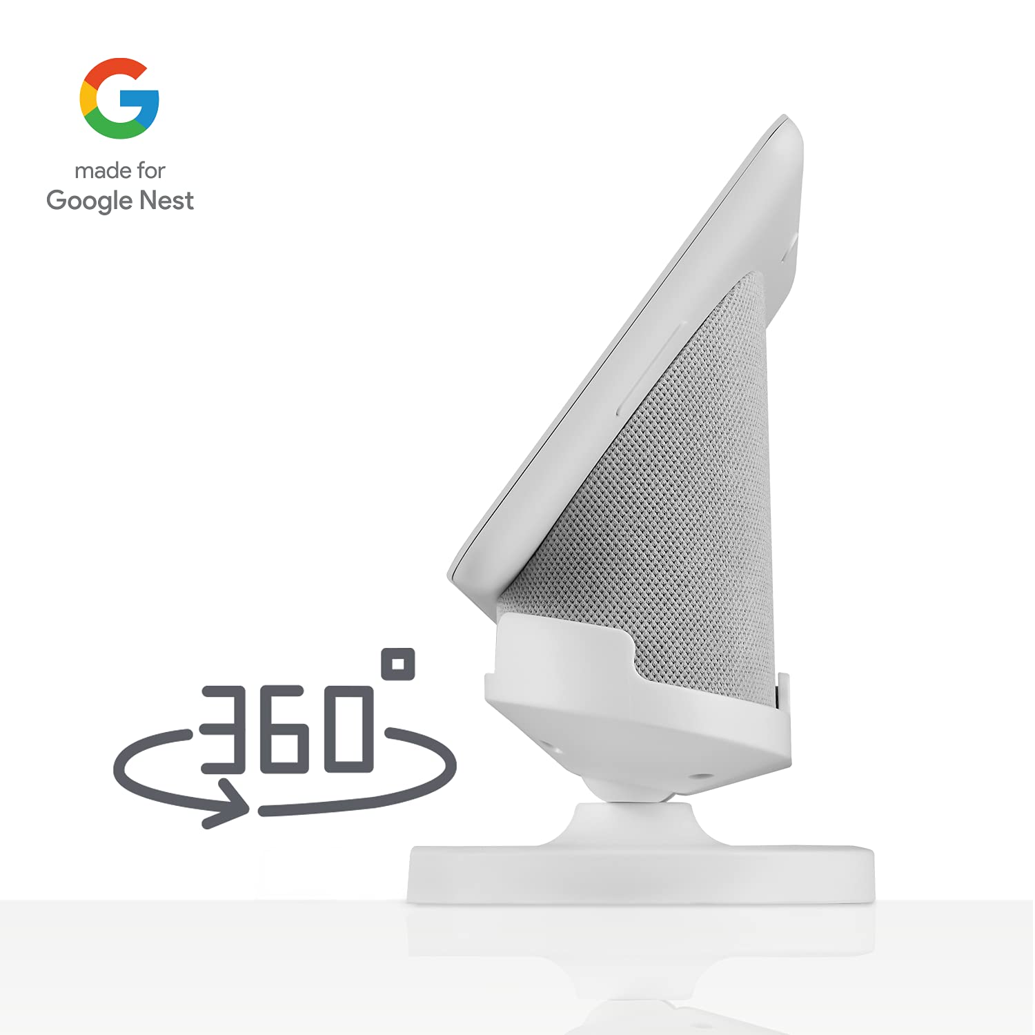 Buy now Wasserstein Adjustable Stand for Google Nest Hub (2nd Gen) - Made for Google (Chalk) at indiglob india