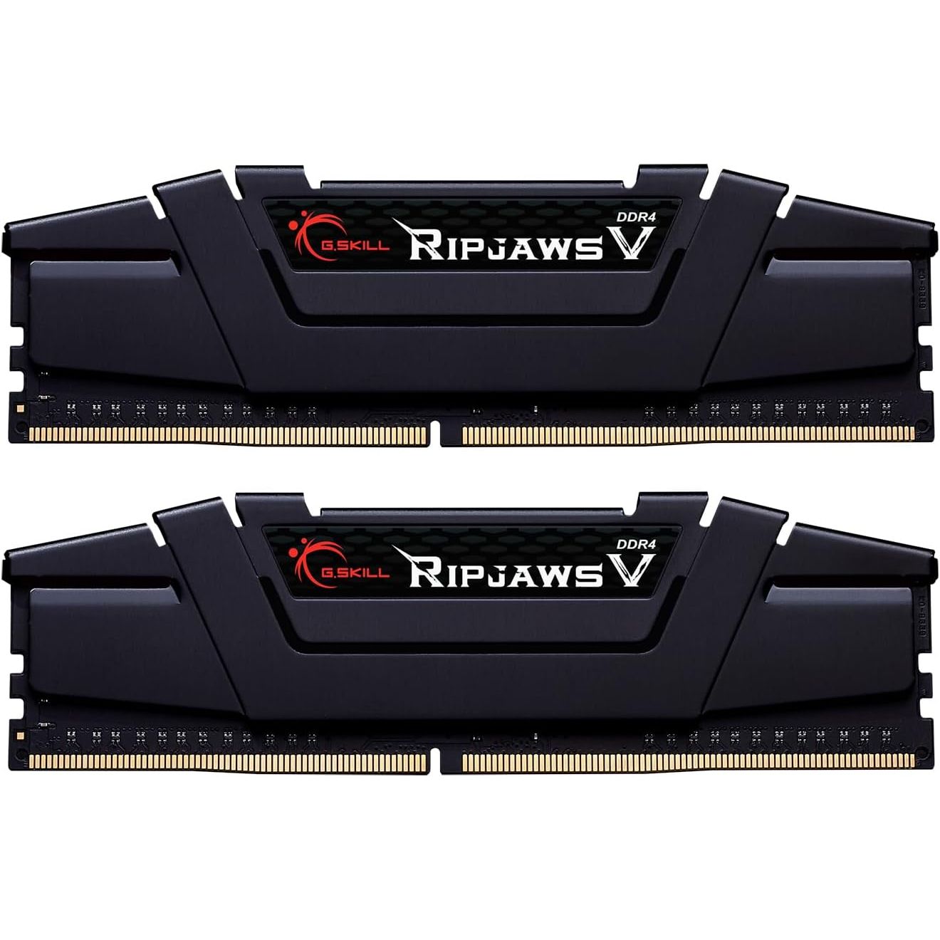G.SKILL RipjawsV Series DDR4 RAM (XMP) 16GB (2x8GB) 3200MT/s CL16-18-18-38 1.35V Intel AMD Desktop Computer Memory U-DIMM - Black (F4-3200C16D-16GVKB)