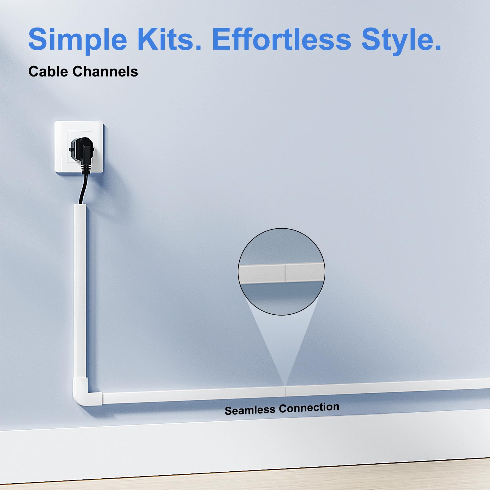 Buy now Yecaye Cord Hider, 113in One-Cord Cable Concealer, Cord Covers for Wires on Wall, Easy Install Cable Management Kit for 2 Small Wires, Cables Raceway Home Office, W0.59in H0.4in, White at indiglob india