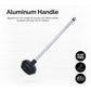 NEIKO 60166A Toilet Plunger with Patented All-Angle Design, Heavy-Duty Toilet Bowl Plunger with Aluminum Handle, Bathroom Necessity, Black, 1-Pack