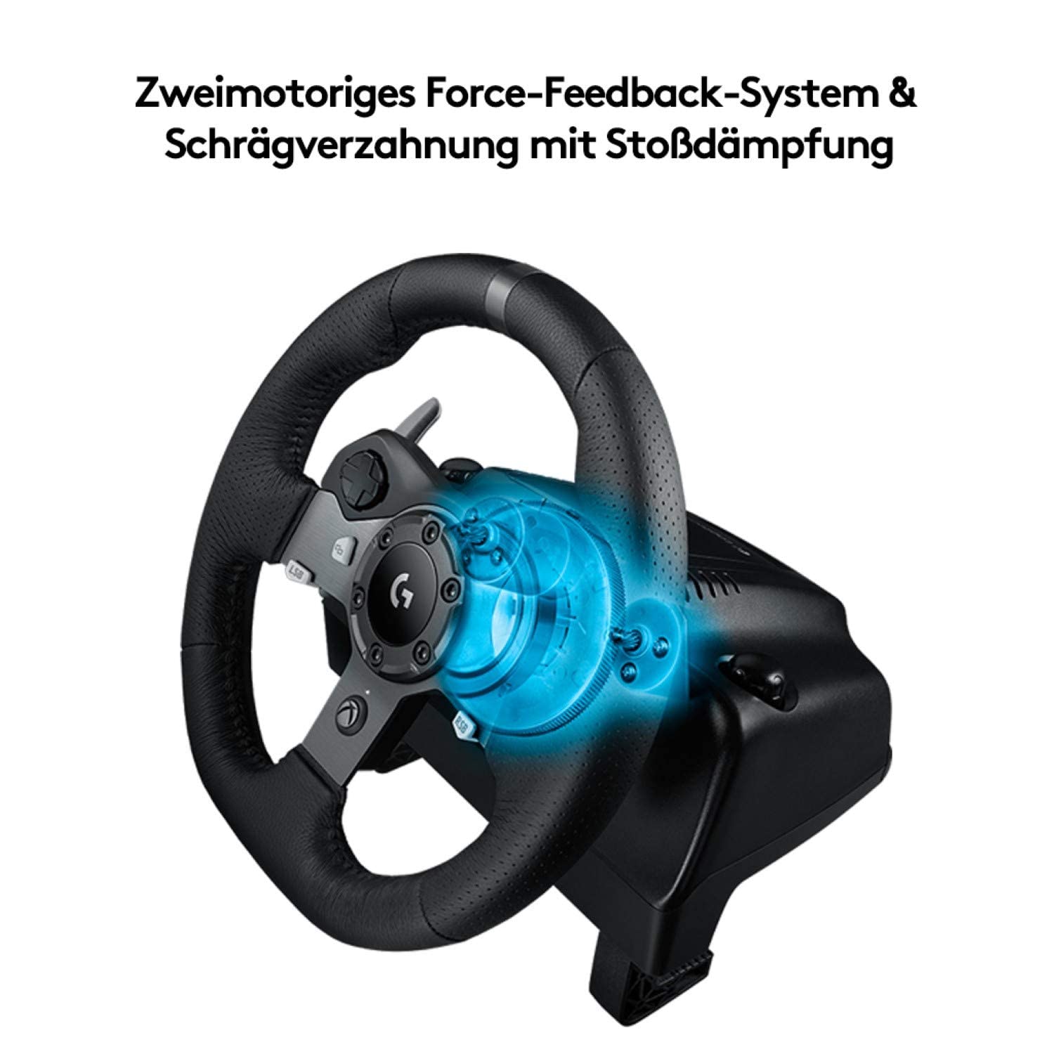 Buy now Logitech Driving Force G920 Steering Wheel and Pedals, 941-000123 (Steering Wheel and Pedals f/PC and Xbox One) (Renewed) at indiglob india