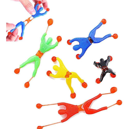 JOHOUSE Sticky Man, 24PCS Sticky Wall Climber Rolling Men, Window Crawlers Party Favors for Kids Classroom School Exchange Prize
