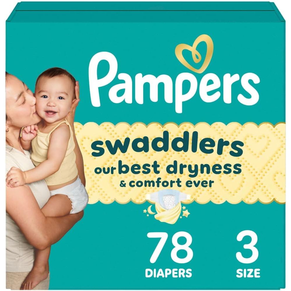 Pampers Baby Diapers - Swaddlers - Size 3, 78 Count, Ultra Absorbant Disposable Infant Diaper