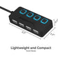 SABRENT 4 Port USB 2.0 Data Hub with Individual LED lit Power Switches [Charging NOT Supported] for Mac & PC (HB-UMLS)