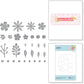 Buy now Spellbinders Etched Dies - Mini Blooms and Sprigs Default at indiglob india