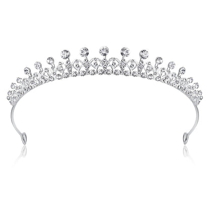 Lovelyshop Ribbon Shape Crystal Princess Bridal Alloy Tiara for Younger Woman in party wedding Quinceanera