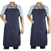 Waterproof Rubber Vinyl Apron W/ 2 Pockets - Lab Apron for DishWashing,Grooming Blue - Blue-2p