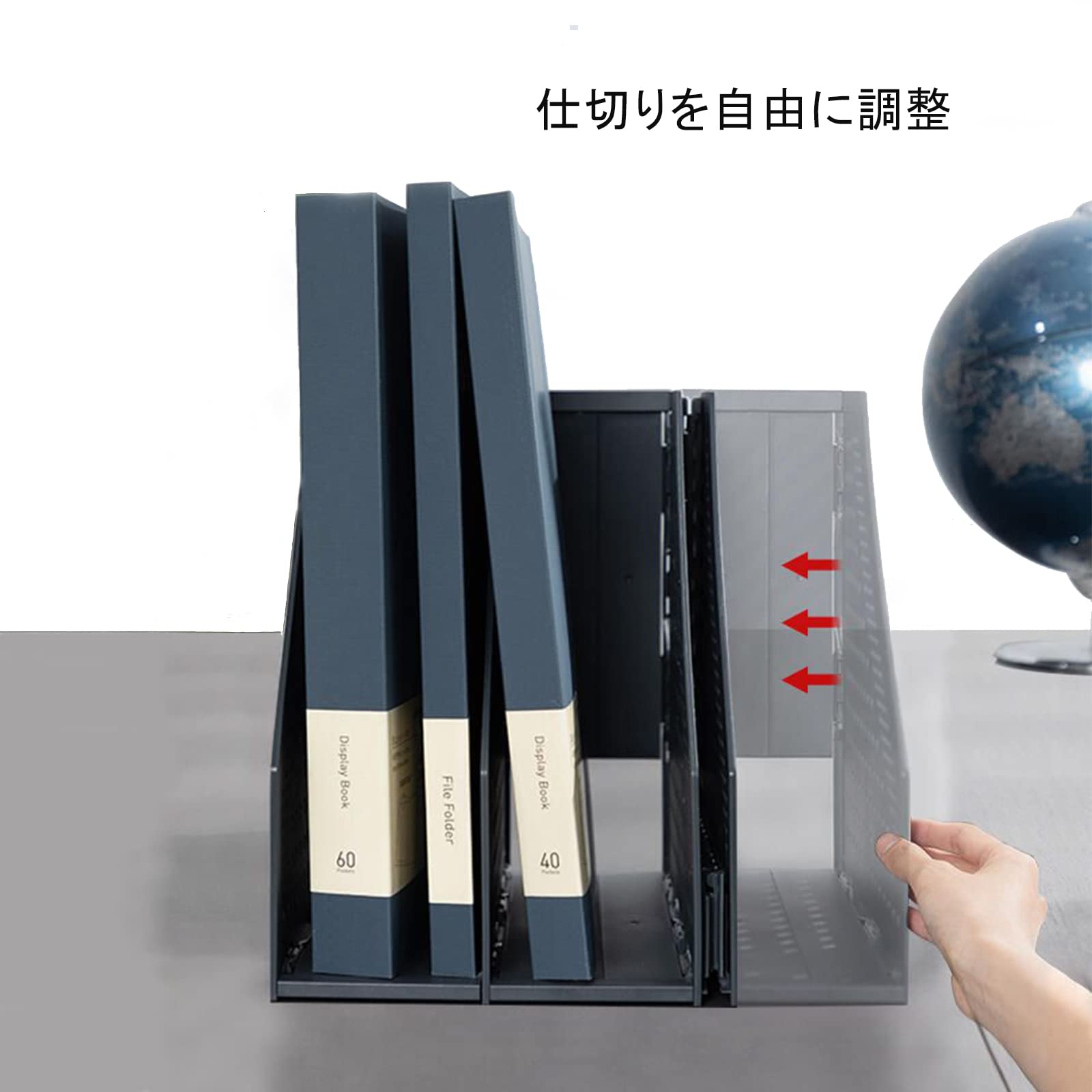 Buy now deli Magazine File Holder, Collapsible Desk File Organizer for Office Organization and Storage with 3 Vertical Compartments at indiglob india