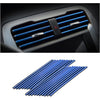 Car Air Conditioner Decoration Strip for Vent Outlet, 20 Pieces Universal Waterproof Bendable Air Vent Outlet Trim Decoration, Suitable for Most Air Vent Outlet, Car Interior Accessories (Blue) - Blue