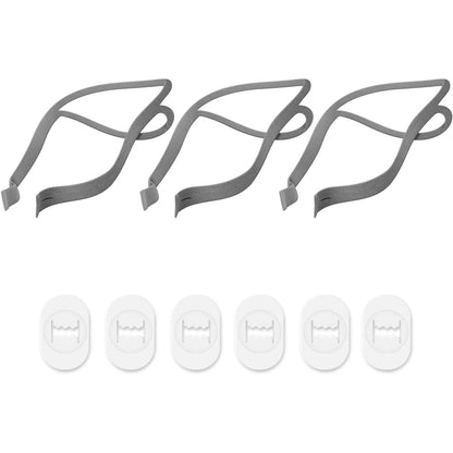 Replacement Headgear Compatible with P10 Nasal Pillow Mask Straps Included 3 Super Elastic Straps and 6 Adjustment Clips(3 Pack)