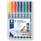 Staedtler Lumograph Non-Permanent Wet Erase Marker Pens, Fine Tip Refillable Colored Marker, Blue, 315-3