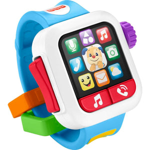 Fisher-Price Baby to Toddler Toy Laugh & Learn Time to Learn Smartwatch with Lights & Music for Pretend Play Infants Ages 6+ Months
