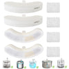 NPET Upgraded Design 4 Pack Replacement Filters for WF050/WF100 Cat Water Fountain and WF210 Stainless Steel Pet Drinking Fountain - Upgraded-4pcs