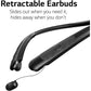 LG TONE Wireless Stereo Headset with Retractable Earbuds NP3, Black, Small