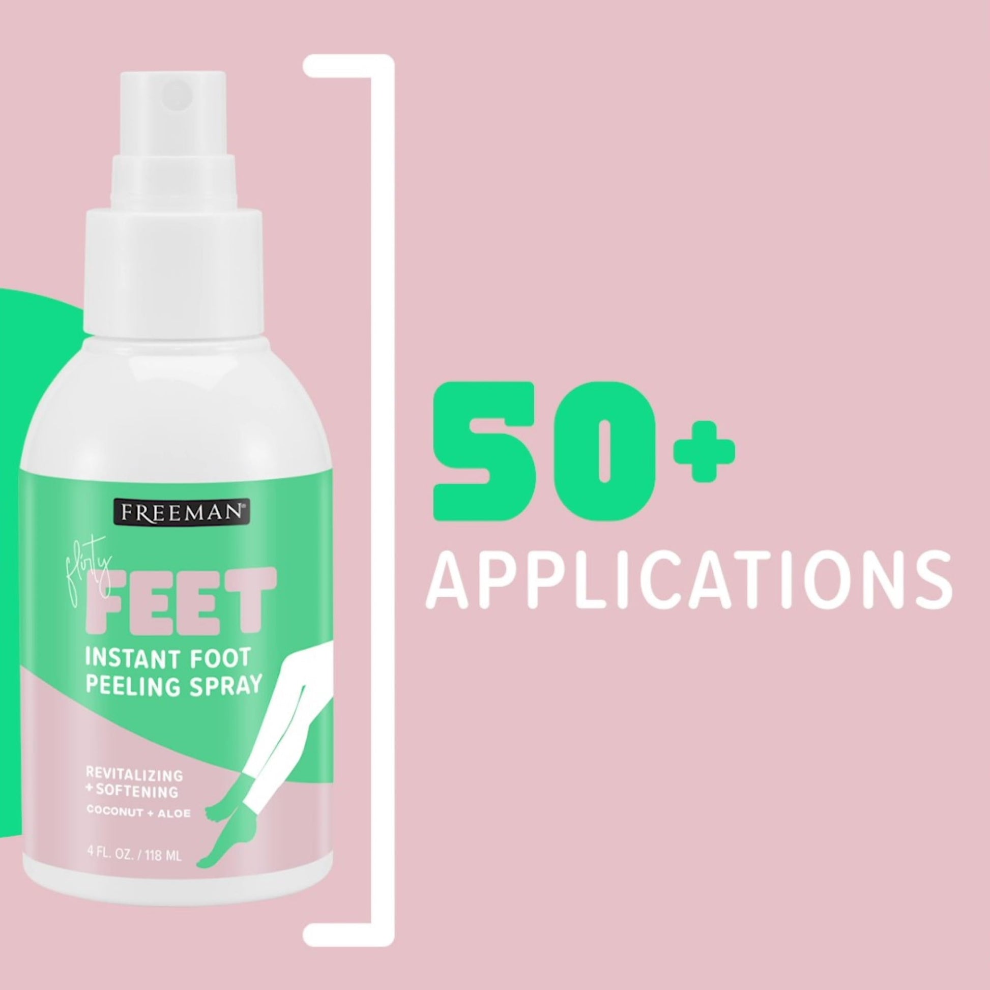 Buy now Freeman Flirty Feet Instant Foot Peeling Spray, Exfoliating Foot Mask For Summer, Moisturizing & Smooth Dry, Cracked Heels, Remove Dead Skin Quickly, Cruelty-Free & Vegan, 4 fl.oz./ 118 ml Bottle 4 Fl Oz (Pack of 2) Foot Peel Spray, 1 Count at indiglob india