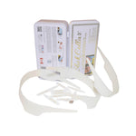 Buy now Slick Collar Shirt Collar Support System set with 3 adjustable, 10 premium Collar Stays & a Durable tin Travel EDC Box in White at indiglob india
