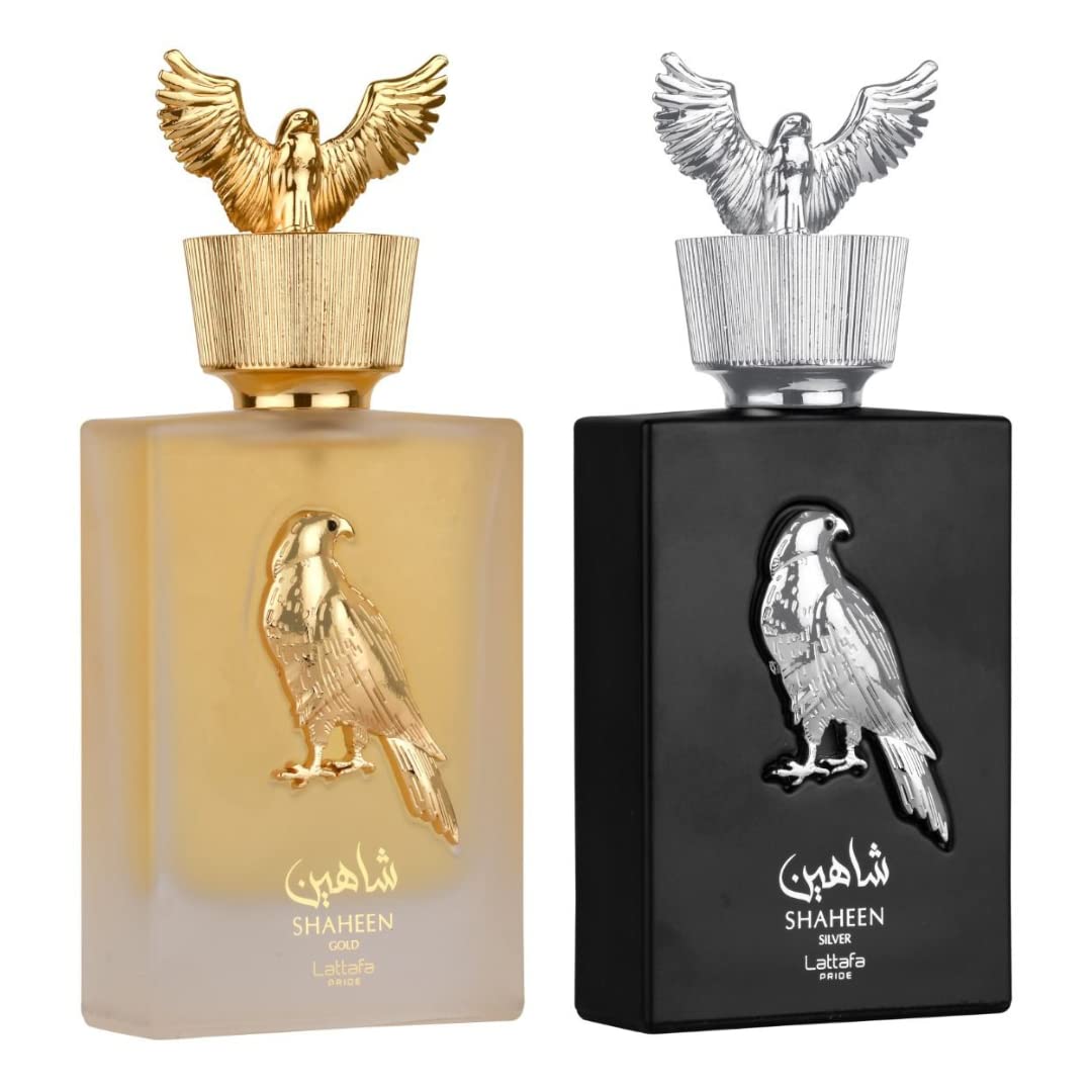 Buy now Lattafa Perfumes Bade'e Al Oud, Oud for Glory for Unisex Eau de Parfum Spray, 3.4 Ounce Pride Shaheen Gold and Silver 3.4 Fl Oz (Pack of 1) at indiglob india