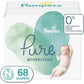 Pampers Pure Protection Baby Diapers, Size 5 (27+ lbs), 132 Count, Up to 100% Leakproof, Premium Plant-based Skin Protection, Hypoallergenic Soft Diapers