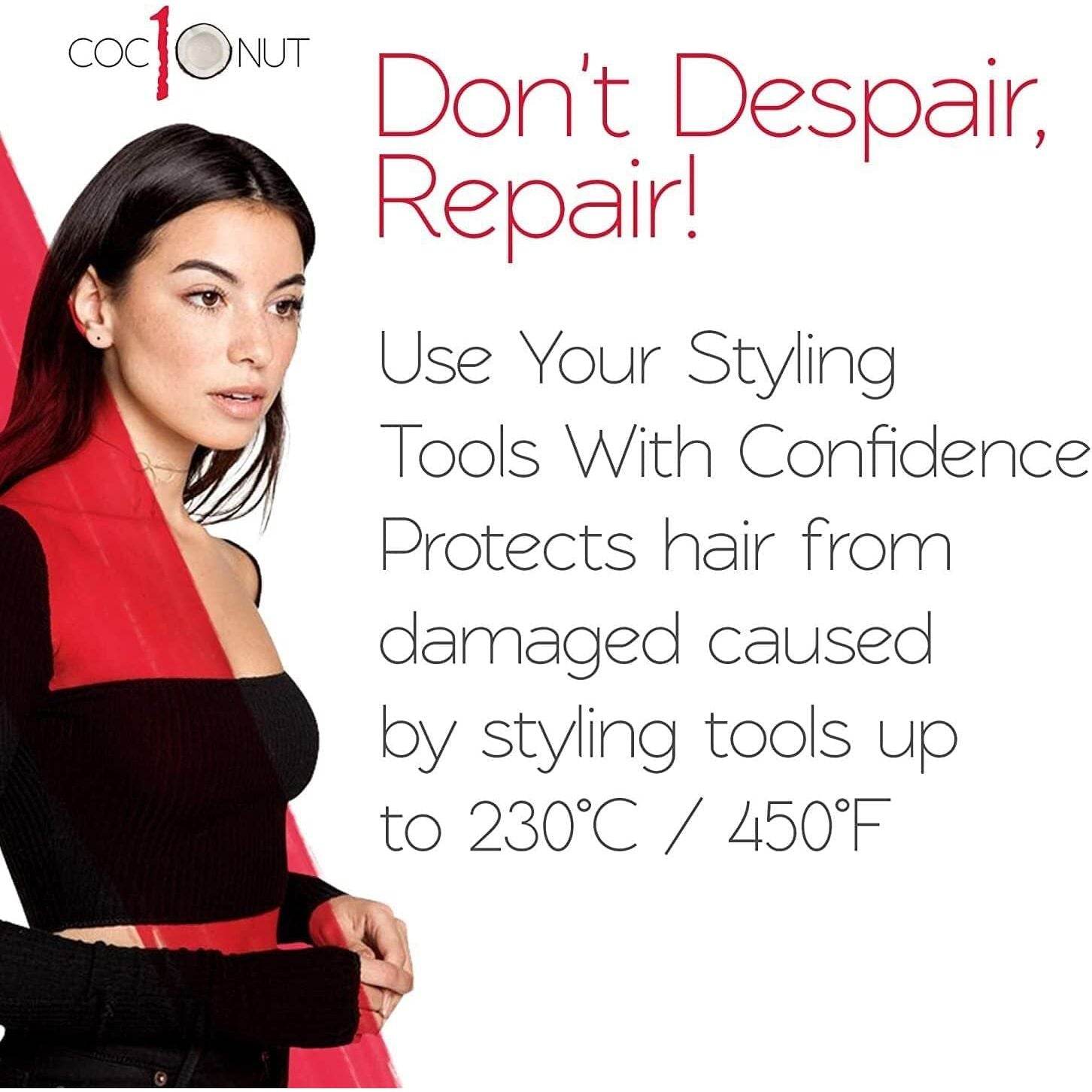 Coconut Thermal Protection Spray - Prevents Frizz and Split Ends for All Hair Types - Heat Defense Up To 450ºF - 8.45fl.oz - My Store