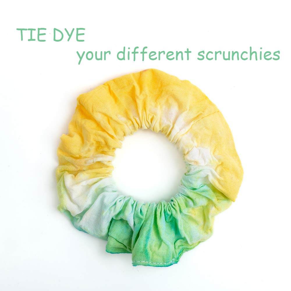 10 Pack White Cotton Scrunchies for Tie Dye Hair Elastic Hair Ties Pony Tail Holder for Party - My Store