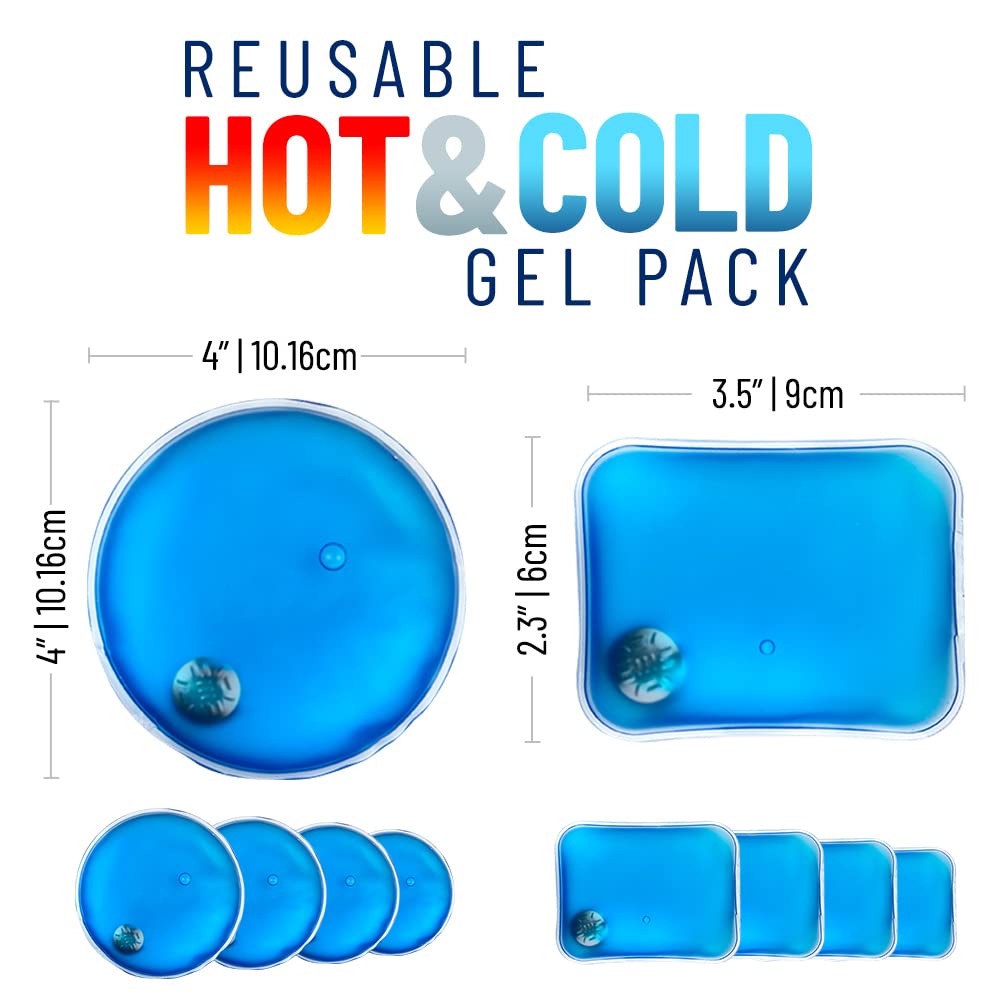 Buy now Reusable Heat Packs, Set of 8 - Gel Hand Warmer with Snap to Heat Metal Disc Technology for One Click Heating - Instant to Go Pocket Hand Warmer with Gift Packaging at indiglob india