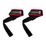 Buy now Gymreapers Lifting Wrist Straps for Weightlifting, Bodybuilding, Powerlifting, Strength Training, & Deadlifts - Padded Neoprene with 18 inch Cotton Black Red at indiglob india