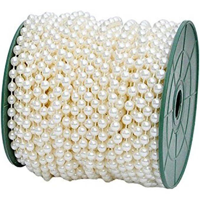 B&S FEEL 5mm Faux Pearl Beads Garland Pearl Bead Roll Strand for Wedding Party Decoration, 99 Feet Roll (Ivory) - My Store