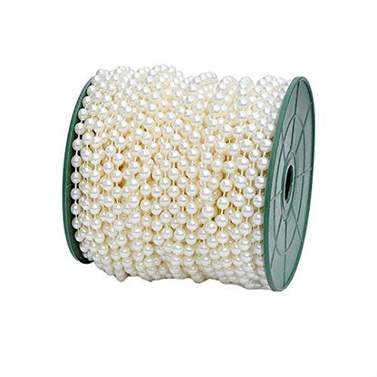 Buy now B&S FEEL 5mm Faux Pearl Beads Garland Pearl Bead Roll Strand for Wedding Party Decoration, 99 Feet Roll (Ivory) at indiglob india