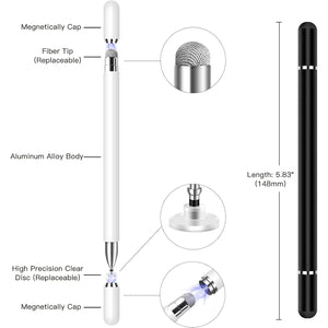 Stylus Pens for Touchscreen,2 Pack High Sensitivity & Precision Magnetic Disc Stylus Pen for iPad/Apple/iPhone/Samsung/Android All Capacitive Touch Screen