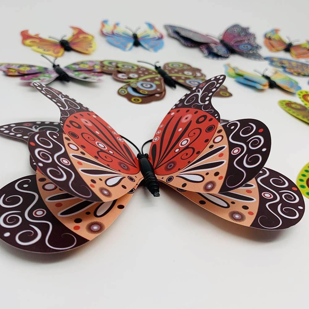 12PCS PVC 3D Butterfly Fridge Magnets Refrigerator Magnets Wall Stickers with Magnet for Wall Decor Art Decor Crafts Home Party Decoration - My Store