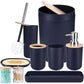 iMucci 9Pcs Black Bathroom Accessories Set with Trash Can Bathroom Set Black Bathroom Accessories Bathroom Decor