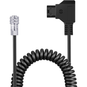 Neewer D-Tap to BMPCC 4K/6K Coiled Power Cable Compatible with Blackmagic Pocket Cinema Camera 4K/6K Gold Mount V Mount Battery Weipu 2 Pin Female to P Tap, 16 inches - 50 inches Length