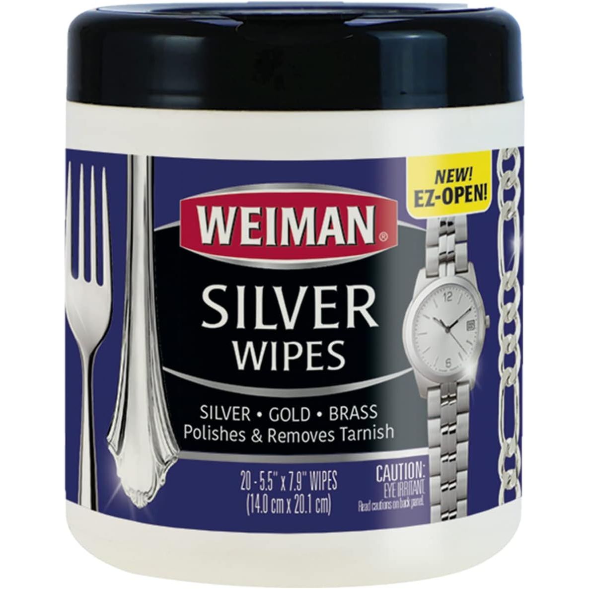 Weiman Jewelry Polish Cleaner, Tarnish Remover Wipes - 20 Count - Use on Silver Jewelry Antique Silver Gold Brass Copper and Aluminum