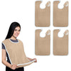 Avalon Towels Adult Bibs for Women 100% Cotton Bib for Adults for Eating - Terry Cloth Adult Bibs for Men Clothing Protectors - Beige