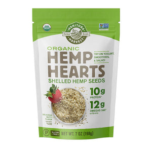 Buy now Manitoba Harvest Organic Hemp Hearts, Shelled Hemp Seeds - 7oz - 10g Plant Protein & 12g Omega 3 & 6 per 30g serving - Easy-to-Digest seeds with 9 Essential Amino Acids - Gluten Free, Vegan, Non-GMO at indiglob india