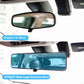 Kitbest Universal 11.4 Inch Clip On Rearview Mirror, Anti Glare Blue Tint Wide Angle Panoramic Car Rear View Mirror
