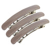 3 Pack Shiny Face Elegant Arched Triple Clipping French Barrettes Bow Tortoise Plastic Cover and Metal Clasp Style Bun Ponytail Clips for Thick Hair Chignon Hair Ornament (2.6" Black 2 Pack) - Coffee Color