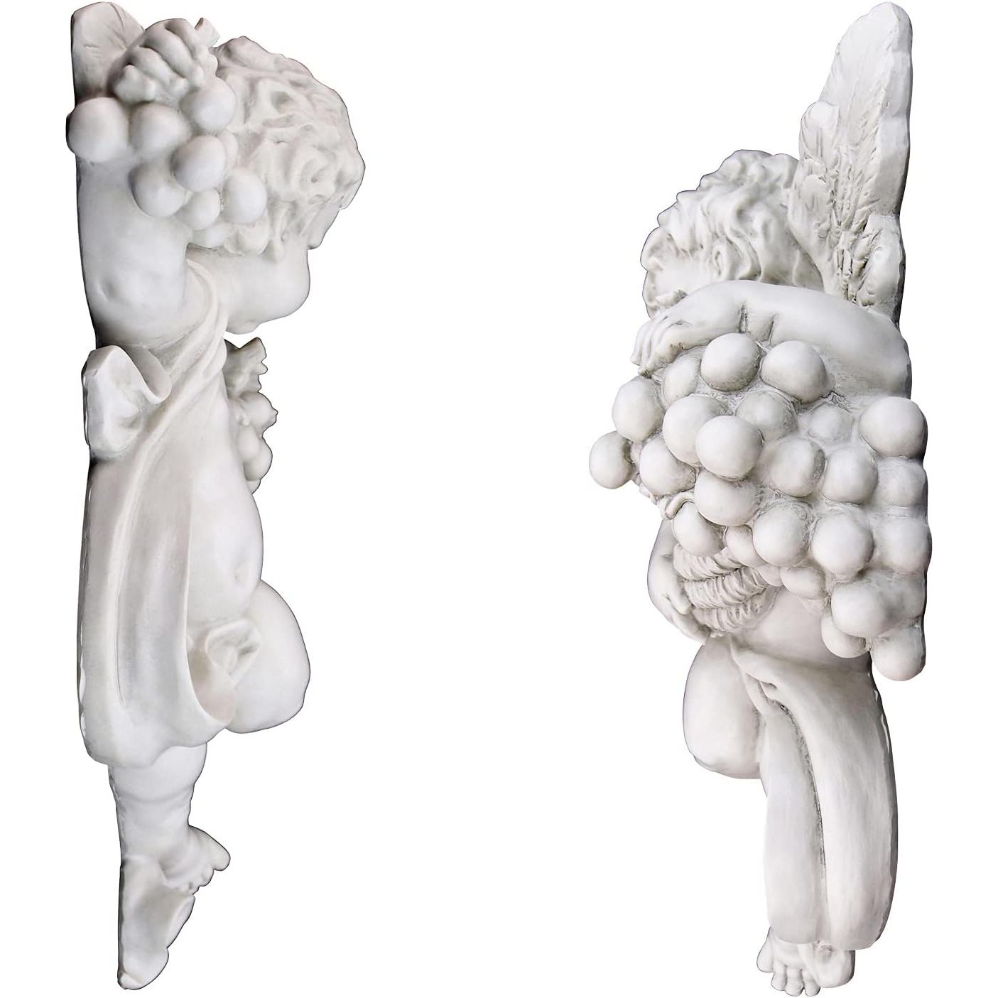 Buy now Design Toscano Cherub Harvest Wall Sculptures, Set of 2, Full Color, 10.50" x 4.50" at indiglob india