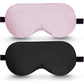 BeeVines Sleep Mask, 2 Pack 100% Real Natural Silk Eye Masks with Adjustable Strap for Sleeping, Mulberry Silk Eye Sleep Shade Cover, Blocks Light Reduces Puffy Eyes Traveling Gifts (Black & Black)