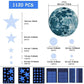 1120 Pcs Glow in The Dark Stars for Ceiling, Glowing Space and Moon Decals Universe Stickers for Kids Excellent Gifts for Boys Girls Nursery Bedroom Living Room Birthday Gift Room Decor