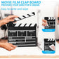 12"x11" Movie Film Clap Board Wooden Movie Clapboard Film Clapper Board (Black)