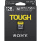 Sony TOUGH-M series SDXC UHS-II Card 128GB, V60, CL10, U3, Max R277MB/S, W150MB/S (SF-M128T/T1)