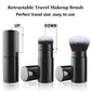 Falliny Retractable Kabuki Makeup Brush, Travel Face Blush Brush, Portable Powder Foundation Sunscreen Brush with Cover for Blush, Bronzer, Buffing, Highlighter Flawless Powder Cosmetics