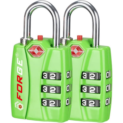 Forge TSA Approved Luggage Locks - Black 2 PK