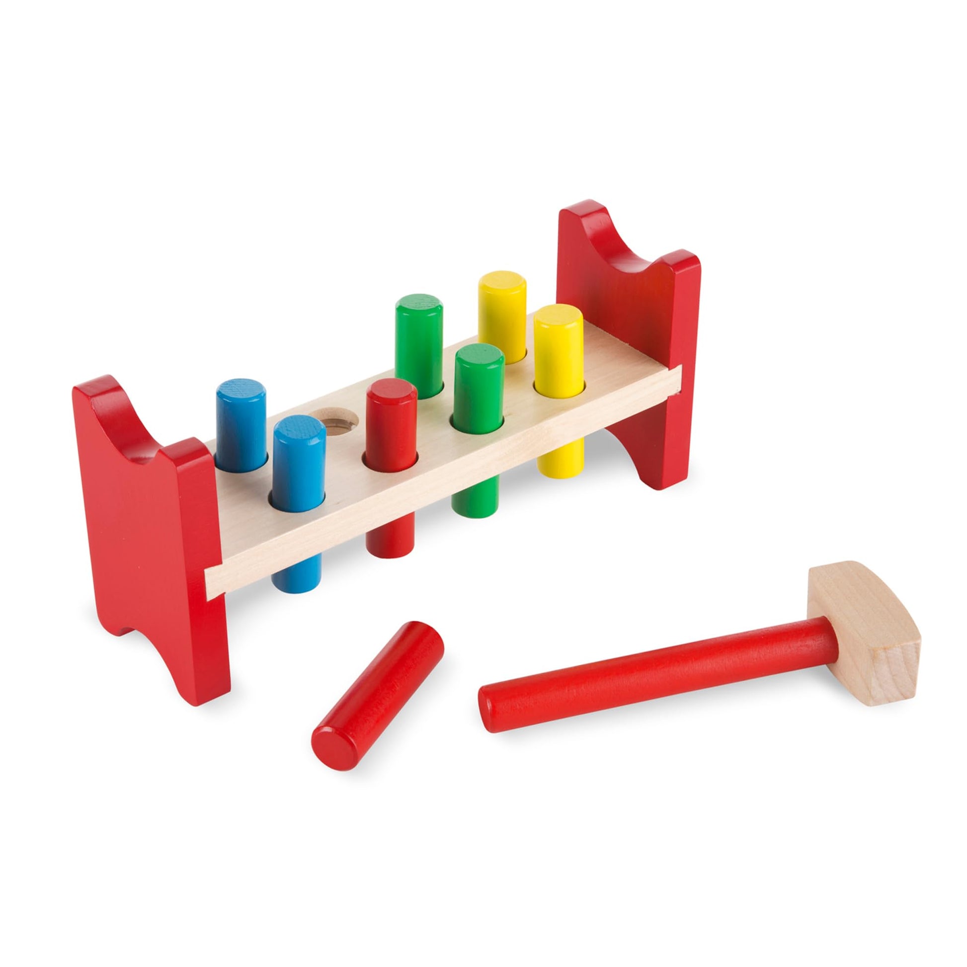 Buy now Melissa & Doug Deluxe Wooden Pound-A-Peg Toy With Hammer - FSC Certified at indiglob india